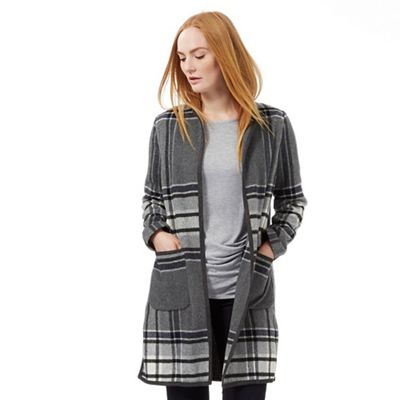 J by Jasper Conran Grey checked edge to edge jacket with wool